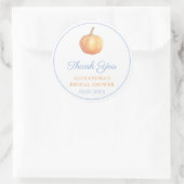 クラシックオレンジカボチャ赤ちゃんシャワーありがとうお願い ラウンドシール (バッグ)