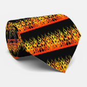 クラシックオレンジレーシングフレイムオンファイア ネクタイ (ロール)