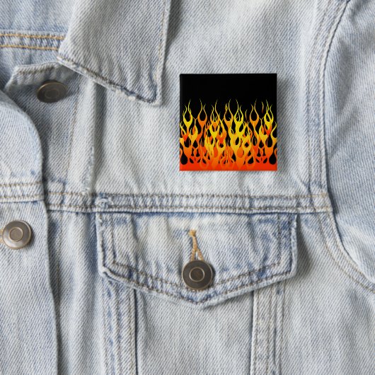 クラシックオレンジレーシングフレイムオンファイア 缶バッジ (インサイチュ)