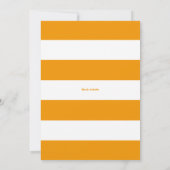 クラシックオレンジ男の子の口ひげ赤ちゃんシャワー 招待状 (裏面)