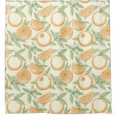 クラシックオレンジ色の果実 シャワーカーテン (正面)