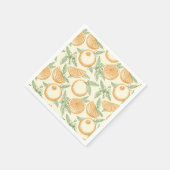 クラシックオレンジ色の果実 スタンダードカクテルナプキン (角)