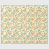 クラシックオレンジ色の果実 ラッピングペーパー (フラット)