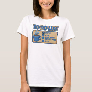 クラシックオレンジ COFFEE WORK TRUE CRIME アートプリント Tシャツ