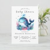 クラシックオンライン鯨ベビーシャワー 招待状 (スタンド正面)