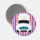 クラシックオースティンミニアイスクリームヴァン マグネット (正面/裏面)