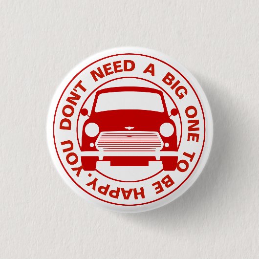 クラシックオースティンミニカー 缶バッジ (正面)