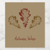 クラシックオータムオーク葉ズ ワインラベル (シングルラベル)