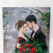 クラシックオーダーメイドの愛と喜びタイポグラフィ数々の – 写真 三つ折りクリスマスカード (内部最初)