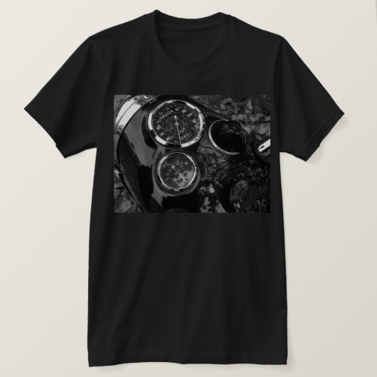 クラシックオートバイゲージ Tシャツ (デザイン正面)