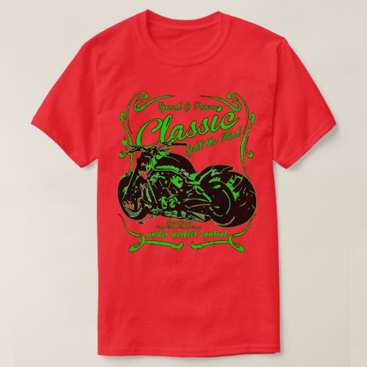 クラシックオートバイ1 Tシャツ (デザイン正面)
