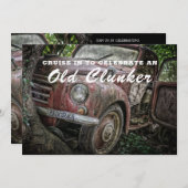 クラシックオールドクランカー誕生日招待状 招待状 (正面/裏面)