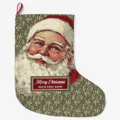 クラシックオールドサンファッションドタクリスマスストッキング ラージクリスマスストッキング (正面)