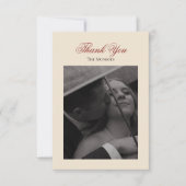 クラシックオールドマはっきりしたーニー結婚ズサンキューカード サンキューカード (正面)