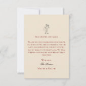 クラシックオールドマはっきりしたーニー結婚ズサンキューカード サンキューカード (裏面)