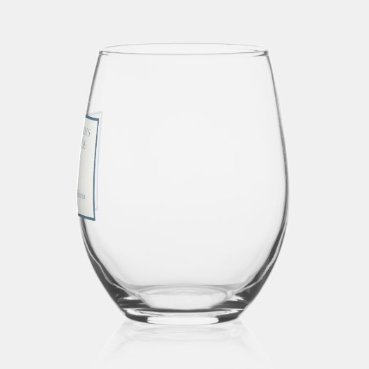クラシックカスタマイズ可能なファミリーレイクハウスブルーフィッシュ ステムなしワイングラス (左)