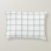 クラシックカスタマイズ可能なプレイドレイクハウスブルーフィッシュ アクセントクッション (裏面)