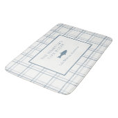 クラシックカスタマイズ可能なプレイドレイクハウスブルーフィッシュ バスマット (アングル)