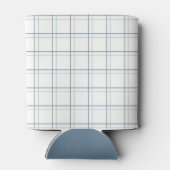 クラシックカスタマイズ可能なプレイドレイクハウスブルーフィッシュ 缶クーラー (裏面)