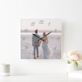 クラシックカスタマイズ可能な写真ギフト スクエア壁時計 (ホーム)