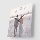 クラシックカスタマイズ可能な写真ギフト スクエア壁時計 (傾斜)