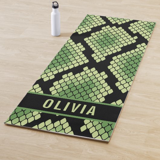 クラシックカスタムネーム スネーク アニマル プリント パターン ヨガマット (インサイチュ)