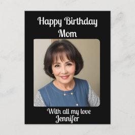 クラシックカスタムミニマルハッピーバースデーマムカード ポストカード