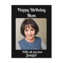 クラシックカスタムミニマルハッピーバースデーマムカード