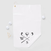 クラシックカスタムモノグラムイニシャル ゴルフタオル (インサイチュ)