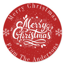 クラシックカスタム赤と白メリークリスマス