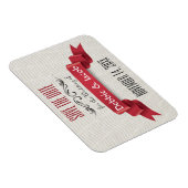 クラシックカスタムSave the Date Red Banner マグネット (右側)