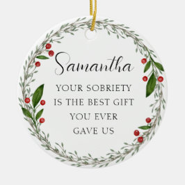 クラシックカスタムSobriatyマイルストーンソバークリスマス セラミックオーナメント