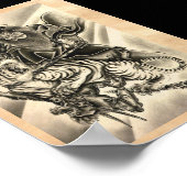 クラシックカッコいいヴィンテージ日本の鬼 ポスター (角)