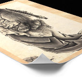 クラシックカッコいいヴィンテージ日本魔墨入れ ポスター (角)