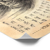 クラシックカッコいいヴィンテージ日本魔頭タトゥー ポスター (角)