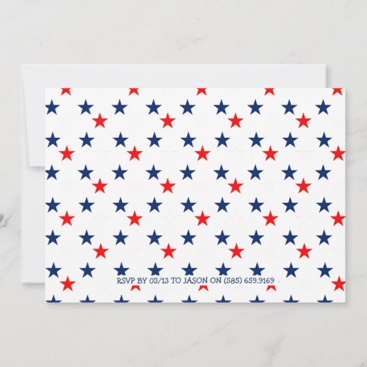 クラシックカッコいい野球キッズフォト誕生日 招待状 (裏面)