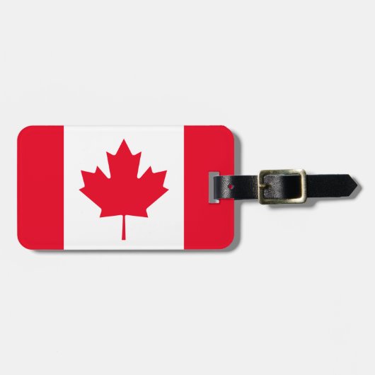 クラシックカナダ国旗 ラゲッジタグ (正面横)