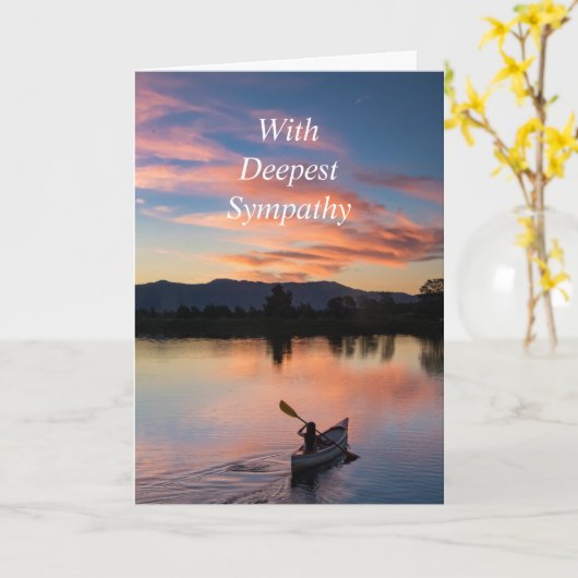 クラシックカヌーレイクサマーウォーターショア カード (黄色い花)