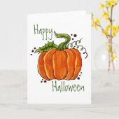 クラシックカボチャのグリーティングカード カード (黄色い花)