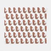 クラシックカボチャのパイスライス感謝祭ディナーフード フリースブランケット (正面(横))