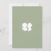 クラシックカメオ リージェンシーグリーン ウェディング 招待状 (裏面)