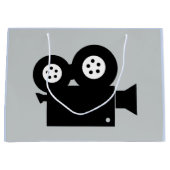 クラシックカメラデザイン ラージペーパーバッグ (正面)