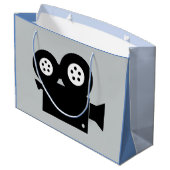 クラシックカメラデザイン ラージペーパーバッグ (裏面アングル)