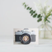 クラシックカメラ（写真付き）、写真家 名刺 (スタンド正面)