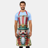 クラシックカラフルお洒落の割り割り エプロン (着用した状態)