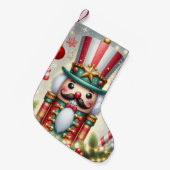 クラシックカラフルお洒落の割り割り スモールクリスマスストッキング (正面 (吊り時))
