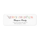 クラシックカラフルエレガントクリスマス ラベル (正面)