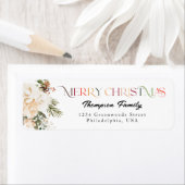 クラシックカラフルエレガントクリスマス ラベル (インサイチュ)