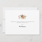 クラシックカラフルエレガントMerry Christmas写真 シーズンカード (裏面)