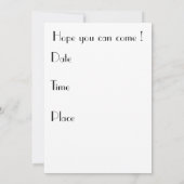 クラシックカラフルオランダガール絵画ズ 招待状 (裏面)